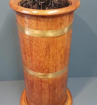 Victorian Oak Brass Bound Stick Stand