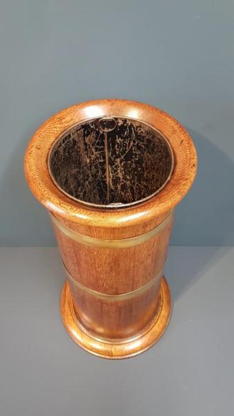 Victorian Oak Brass Bound Stick Stand - Image 2