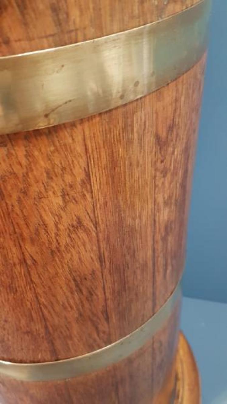 Victorian Oak Brass Bound Stick Stand - Image 3