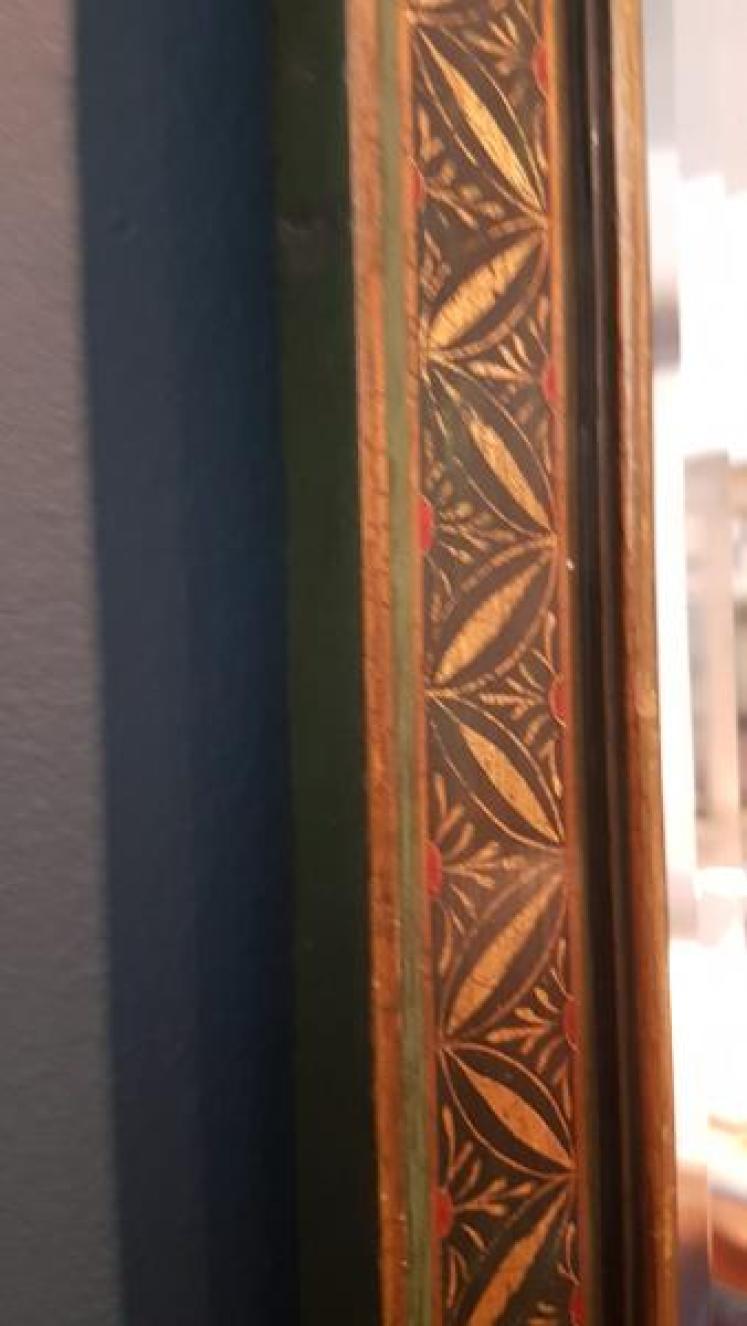 Edwardian Green Chinoiserie Mirror - Image 5