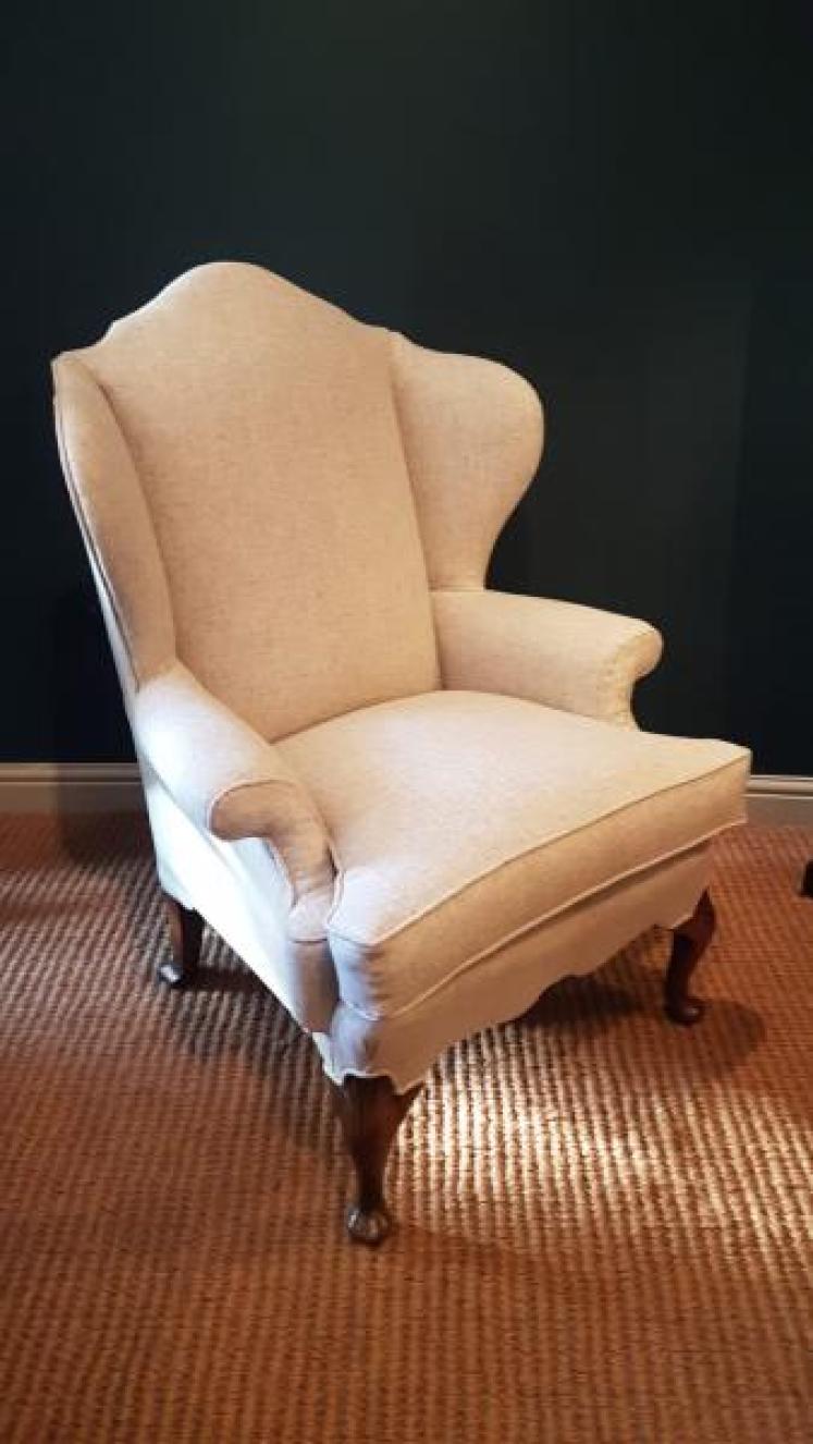 Edwardian Wing Back Arm Chair - Image 3