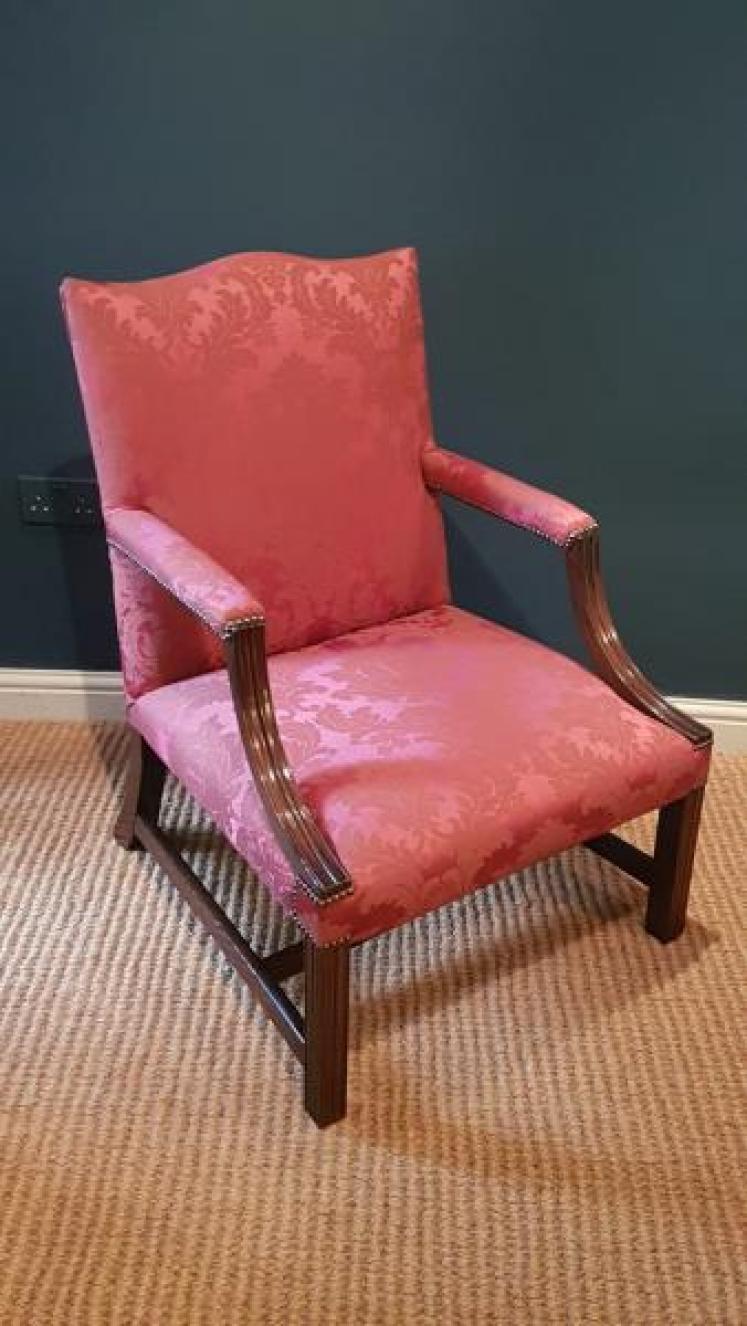 George III Mahogany Gainsborough Chair  - Image 1