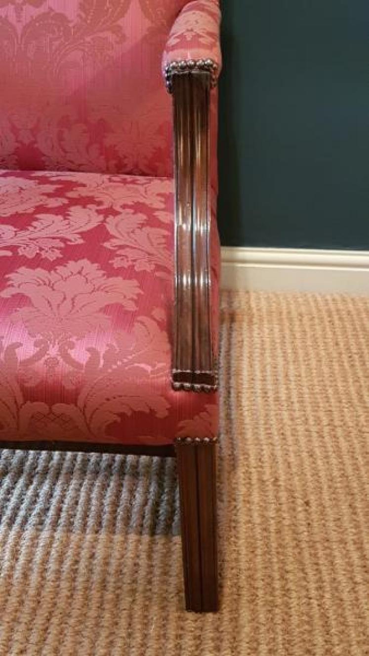 George III Mahogany Gainsborough Chair  - Image 4