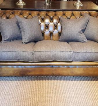Superb 1930's Leather Chesterfield Sofa
