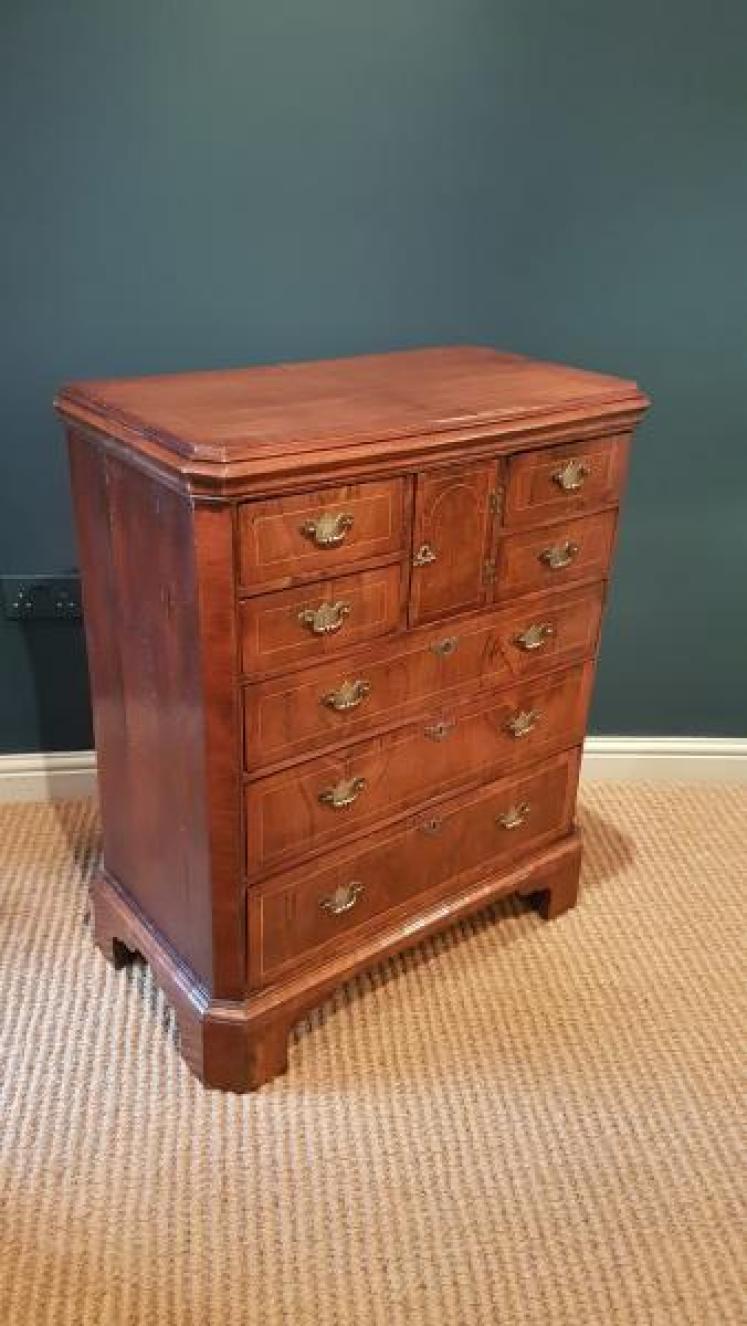 George II Walnut Norfolk Chest - Image 3