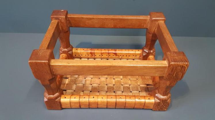 Rare 1940's Mouseman Foot Stool - Image 4