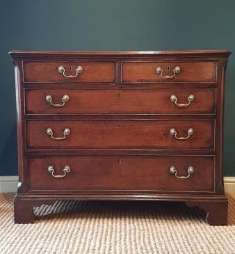 George III Solid Walnut Chest of Drawers