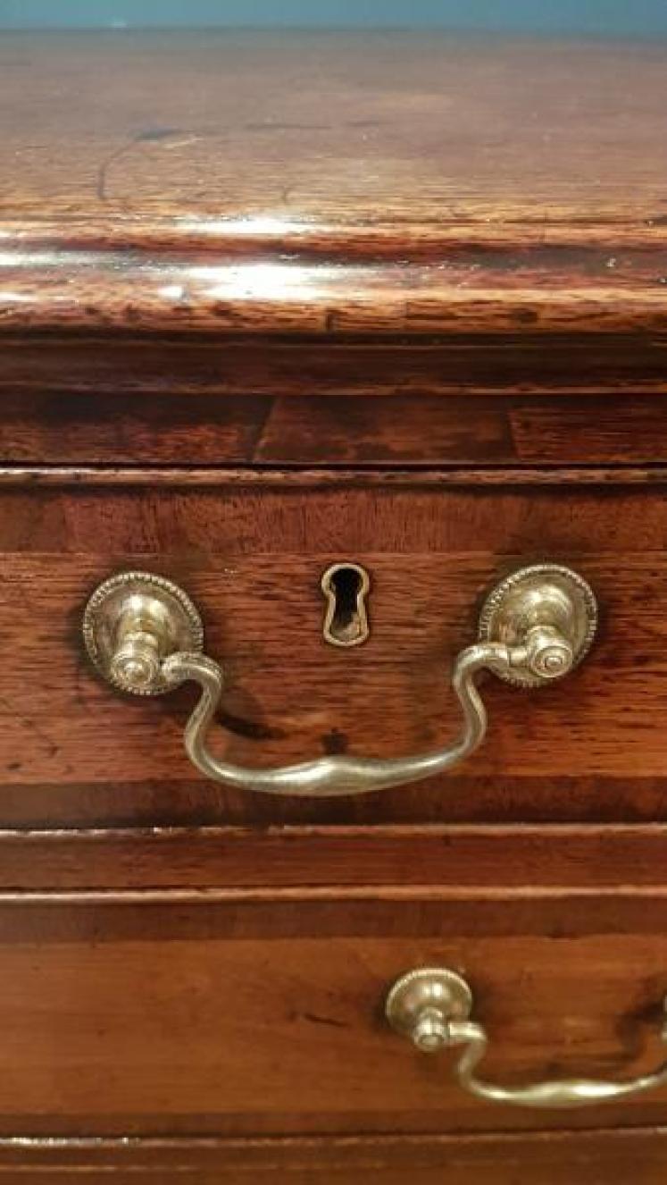 George III Solid Walnut Chest of Drawers - Image 2