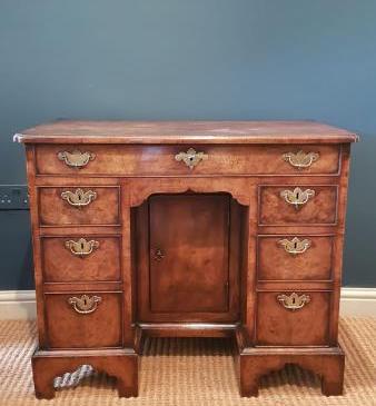 George II Walnut Kneehole Desk