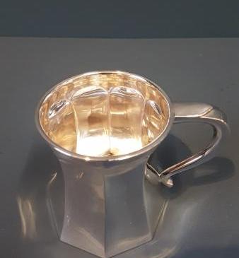 George V Silver Octagonal Mug