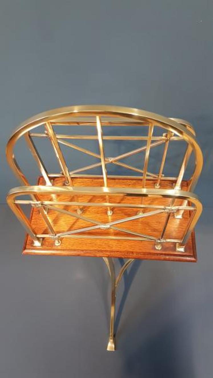 Edwardian Brass Magazine Stand - Image 2