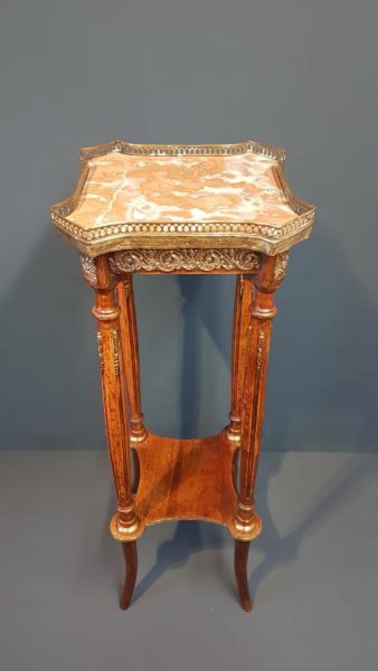 Victorian Walnut & Gilt Ormolu Plant Stand - Image 3