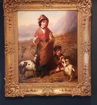 Oil on Canvas by Chester Wilson 'The Goat Herder's Daughter'