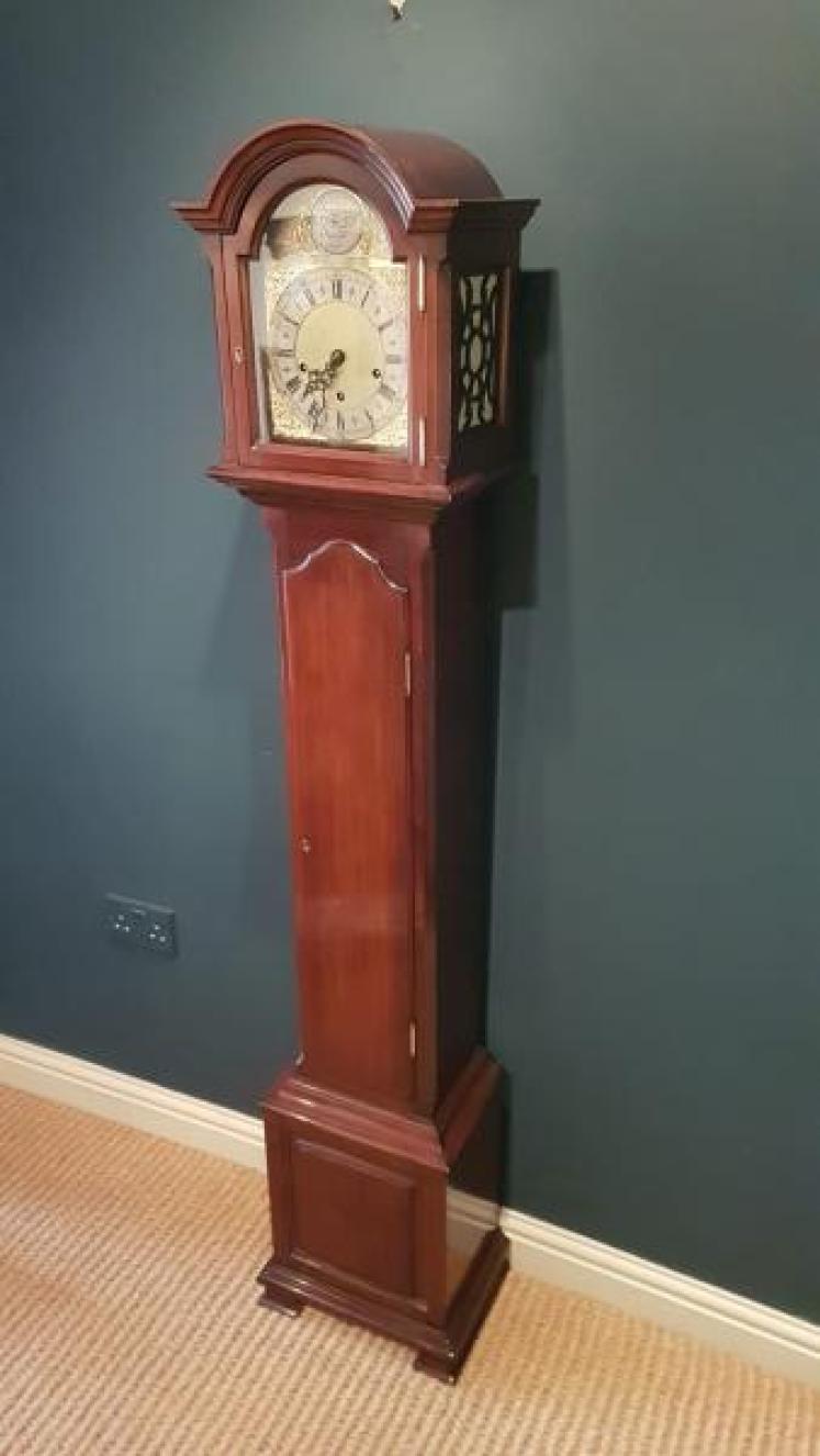 Fine Quality Edwardian Mahogany Grandmother Clock - Image 7