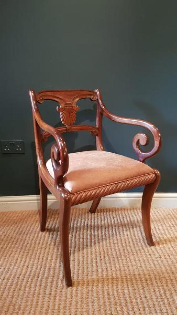 William IV Mahogany Desk Chair  - Image 1