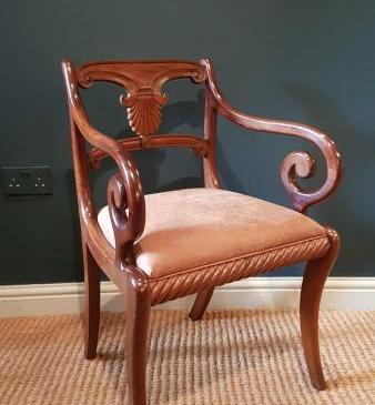 William IV Mahogany Desk Chair 