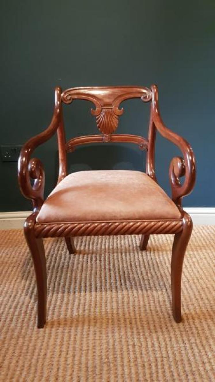 William IV Mahogany Desk Chair  - Image 2