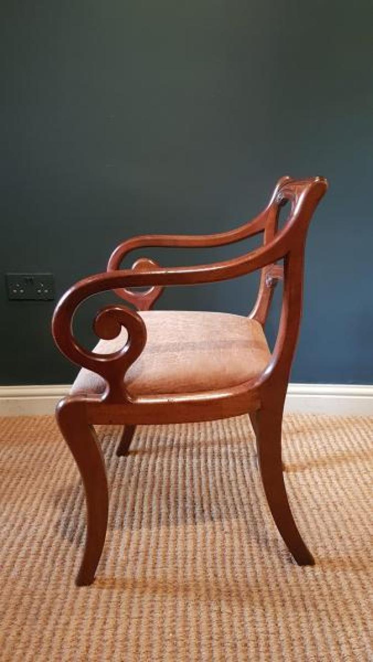 William IV Mahogany Desk Chair  - Image 5