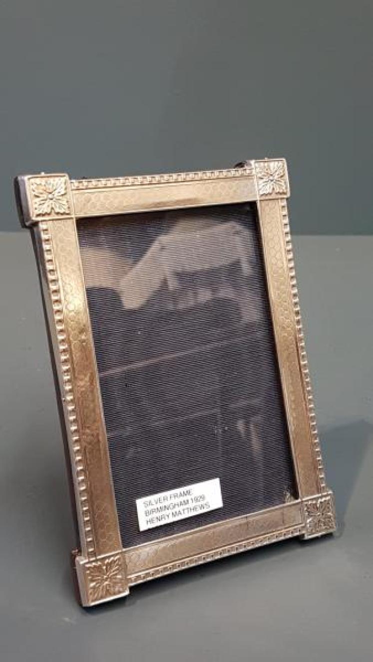 Engine Turned Silver Photo Frame  - Image 1