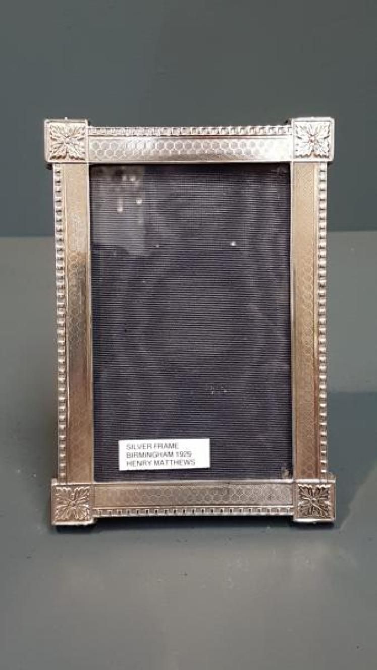 Engine Turned Silver Photo Frame  - Image 3