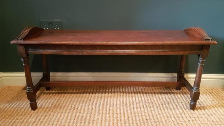 Edwardian Oak Hall or Window Seat - Image 1