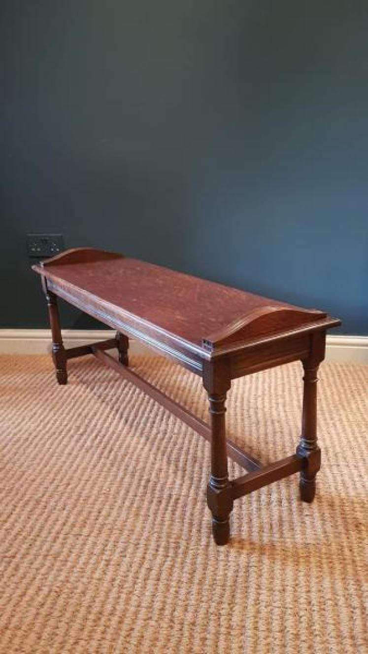 Edwardian Oak Hall or Window Seat - Image 2