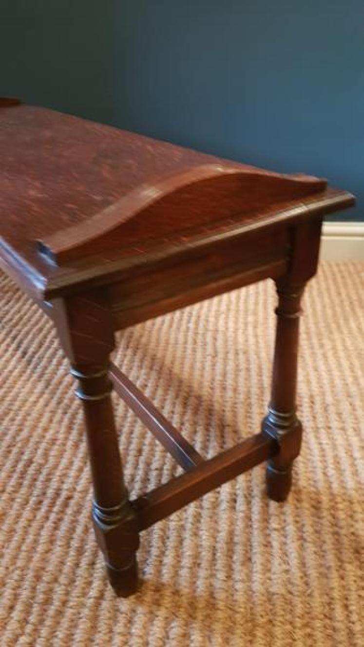 Edwardian Oak Hall or Window Seat - Image 3