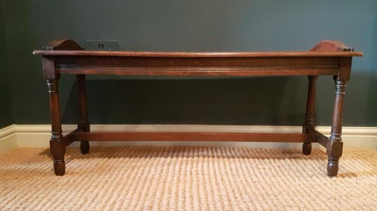 Edwardian Oak Hall or Window Seat - Image 5