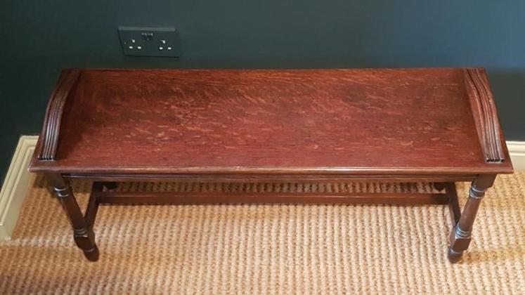 Edwardian Oak Hall or Window Seat - Image 6