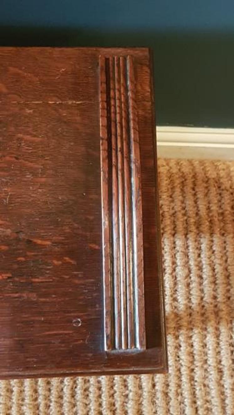 Edwardian Oak Hall or Window Seat - Image 7