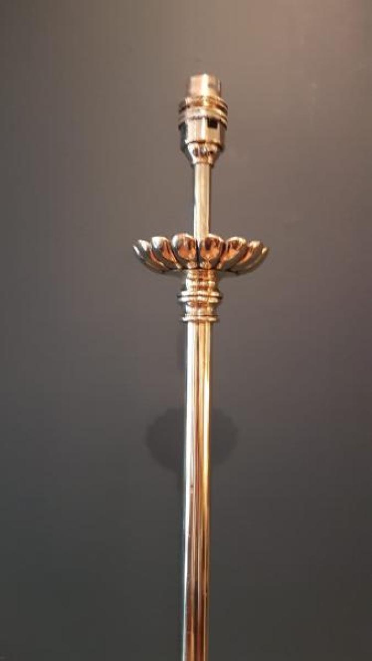 Edwardian Brass and Copper Trimmed Lamp Standard - Image 2