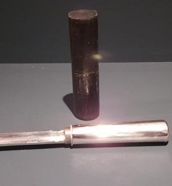 Rare Early Victorian Silver Apple Corer and Case