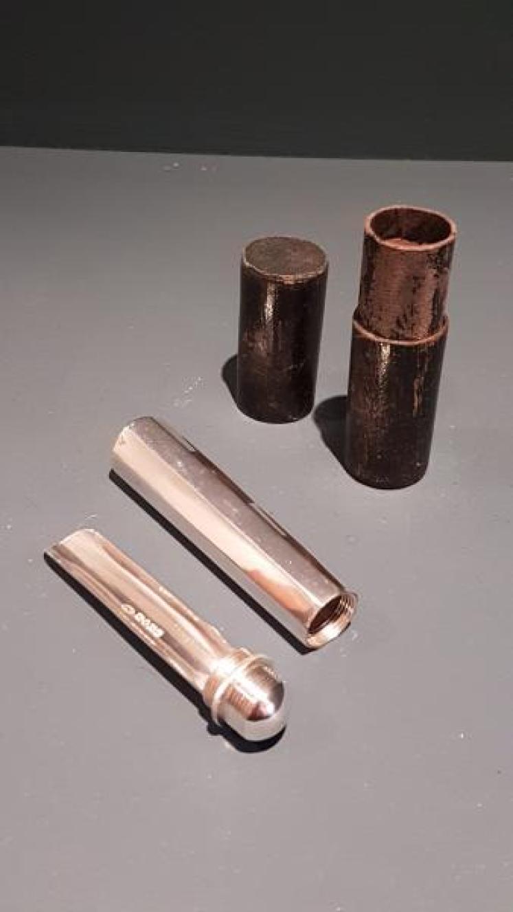Rare Early Victorian Silver Apple Corer and Case - Image 7