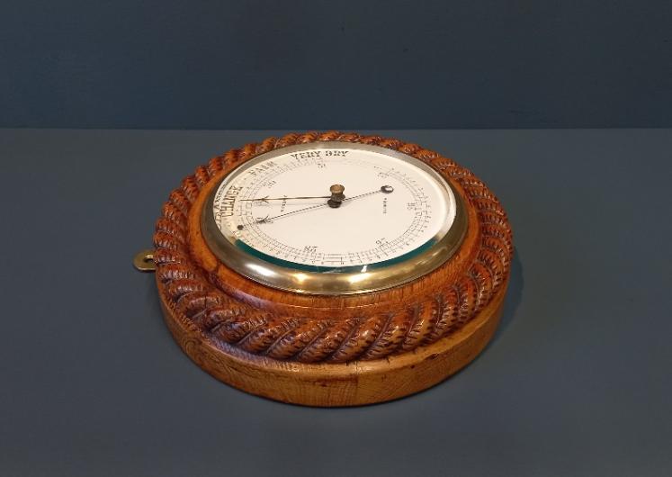 Victorian Polished Oak Glasgow Ship's Barometer - Image 6