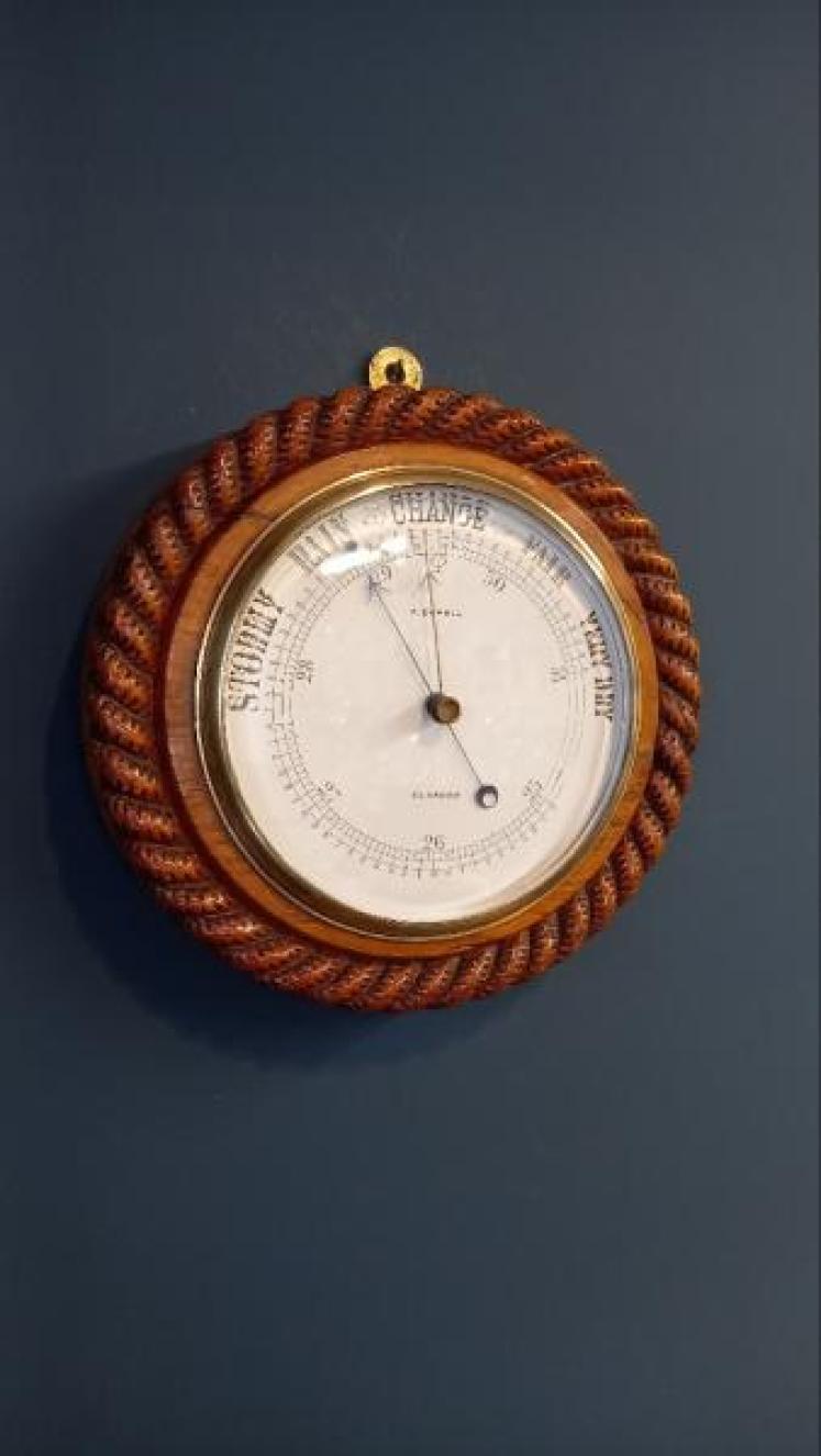 Victorian Polished Oak Glasgow Ship's Barometer - Image 7