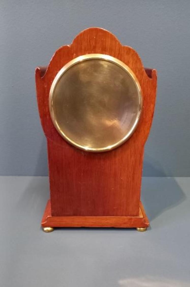 Edwardian Sheraton Garland Inlaid Mantel Clock - Image 5