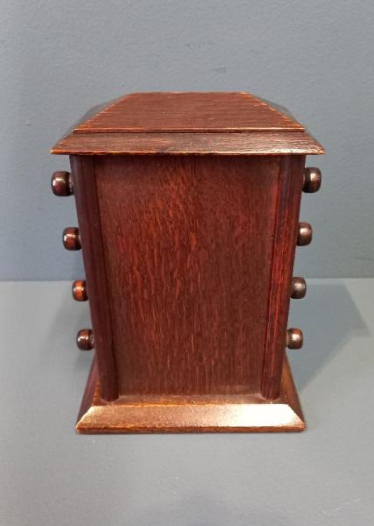 Edwardian Polished Oak Perpetual Desk Calendar - Image 5