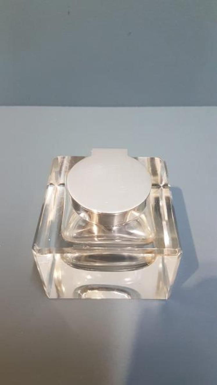 Large Edwardian Silver Top Ink Well - Image 2