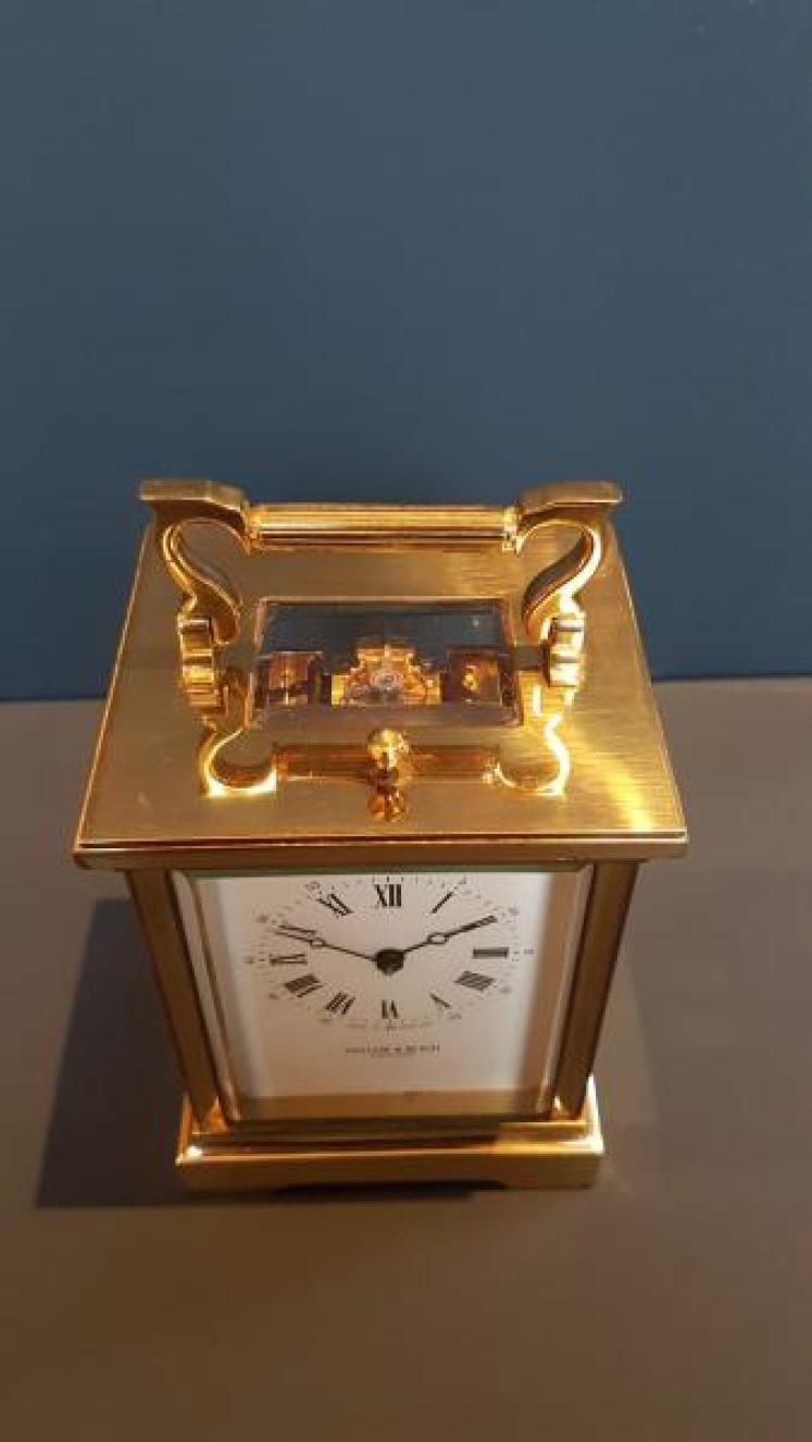 Fine Quality Gilt Brass Striking Carriage Clock - Image 3