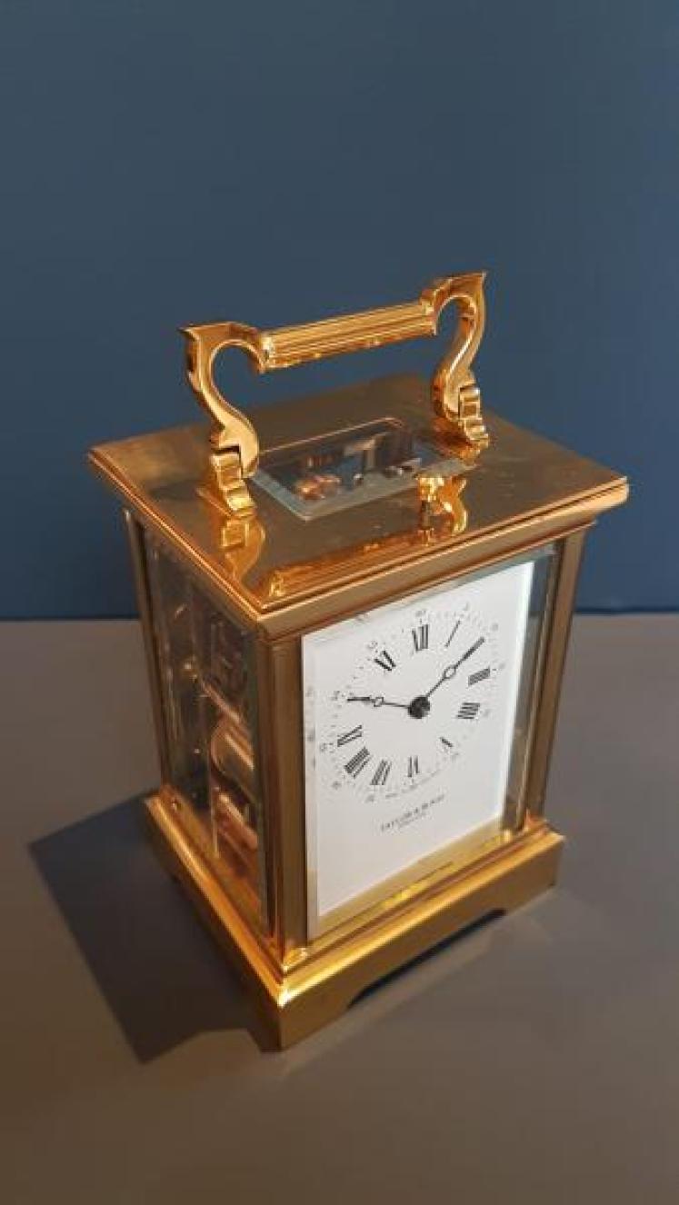 Fine Quality Gilt Brass Striking Carriage Clock - Image 5