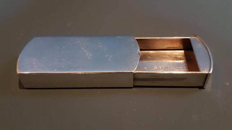 Unusual Victorian Silver Snuff Drawer - Image 3