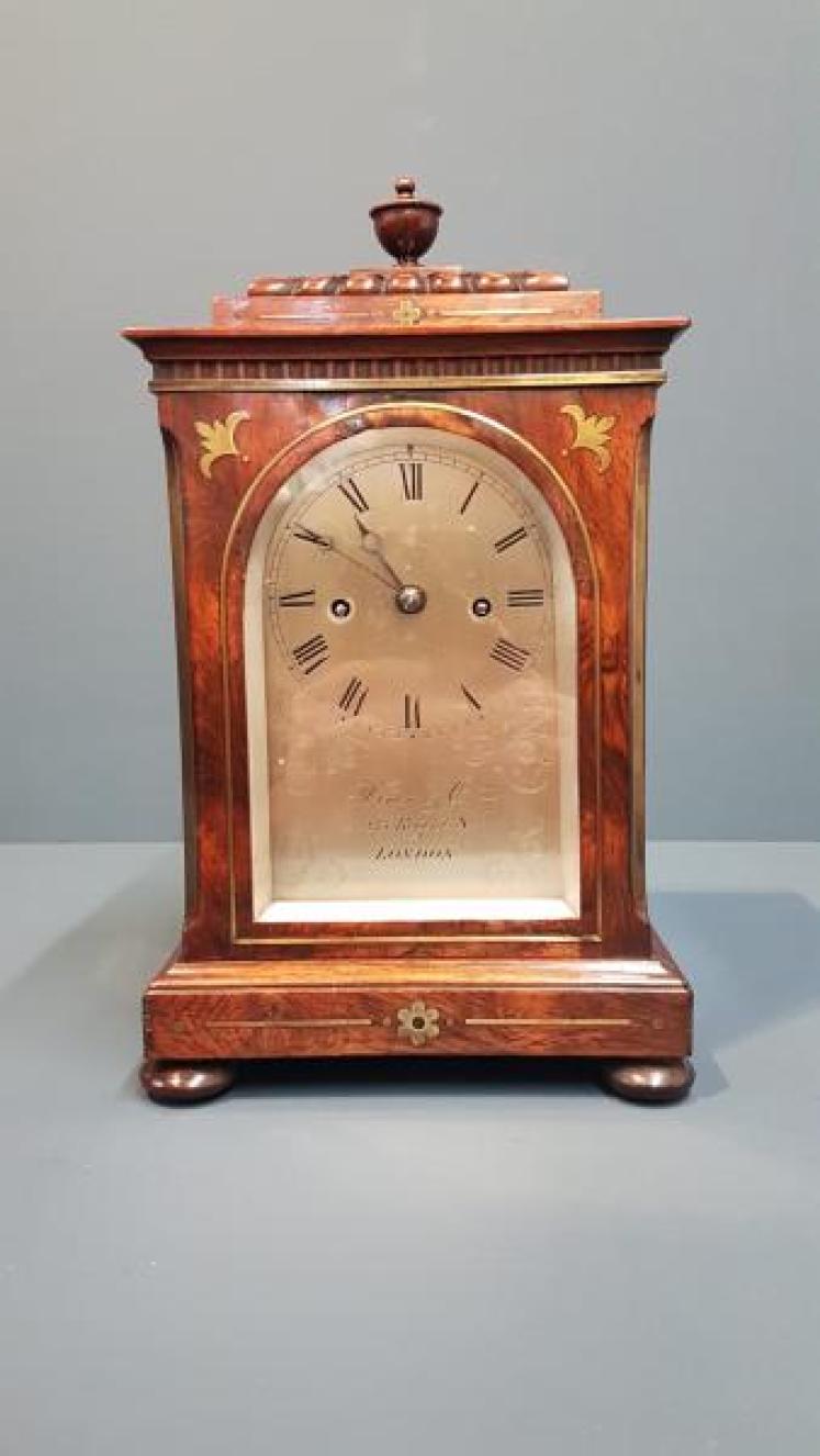 Regency Miniature Double Fusee Bracket Clock - Image 2