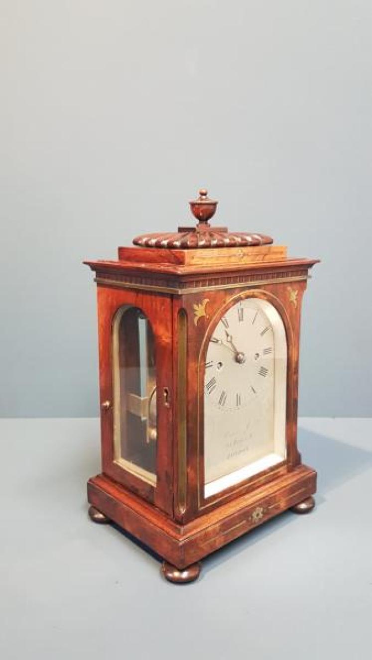 Regency Miniature Double Fusee Bracket Clock - Image 6