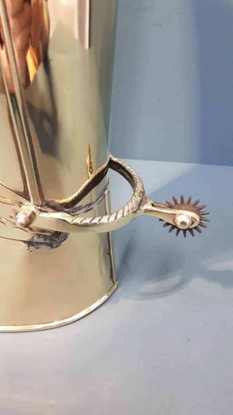 Unusual 1920's Brass Boot Stick Stand - Image 4