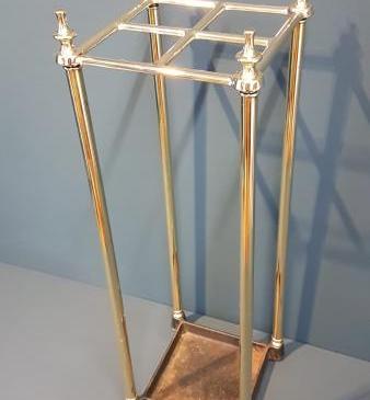 Edwardian Brass and Cast Iron Stick Stand