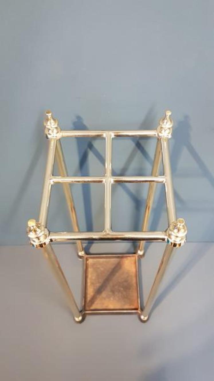 Edwardian Brass and Cast Iron Stick Stand - Image 4