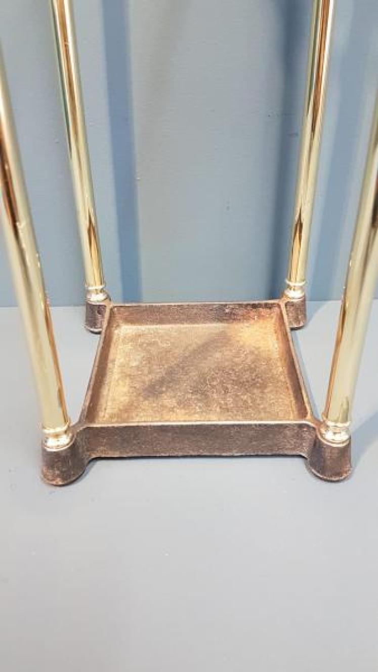 Edwardian Brass and Cast Iron Stick Stand - Image 6