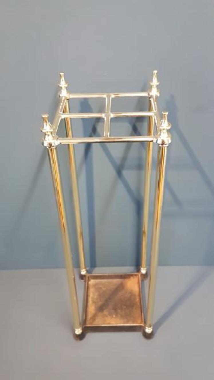 Edwardian Brass and Cast Iron Stick Stand - Image 7