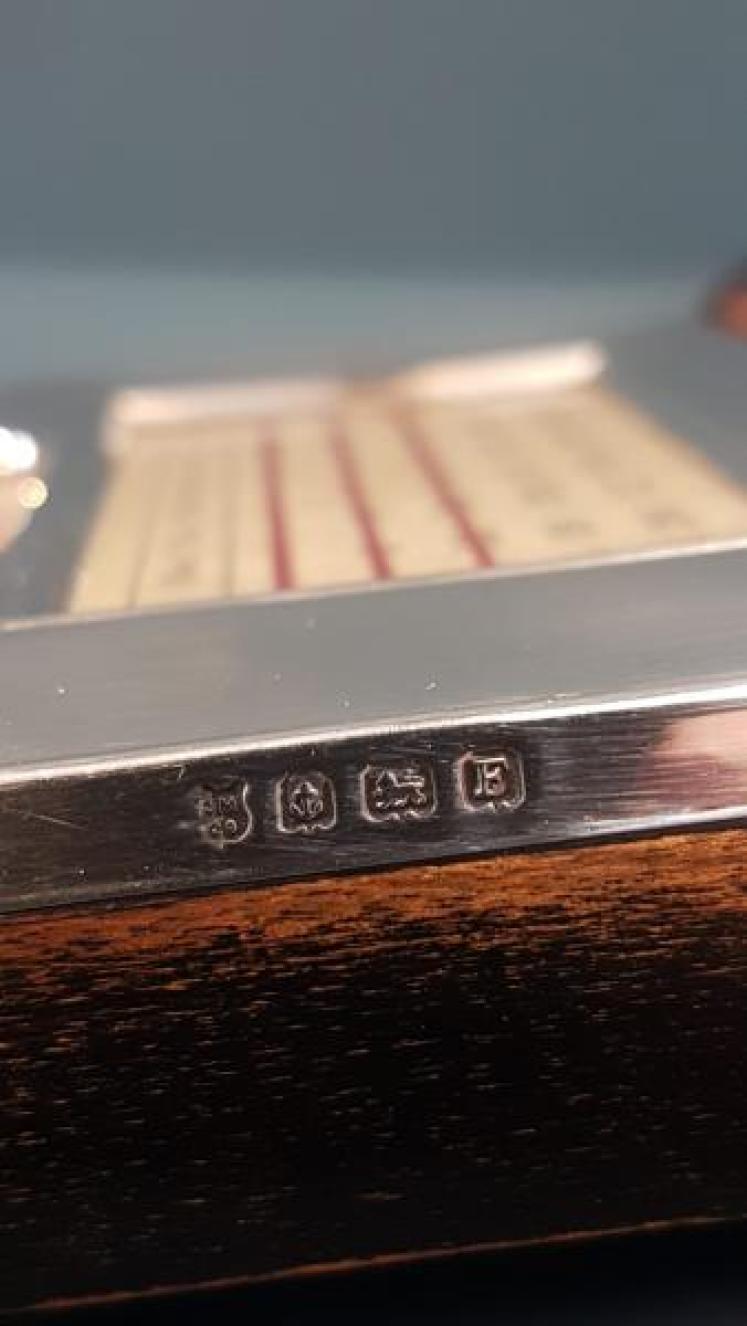 George V Silver Faced Perpetual Desk Calendar - Image 5
