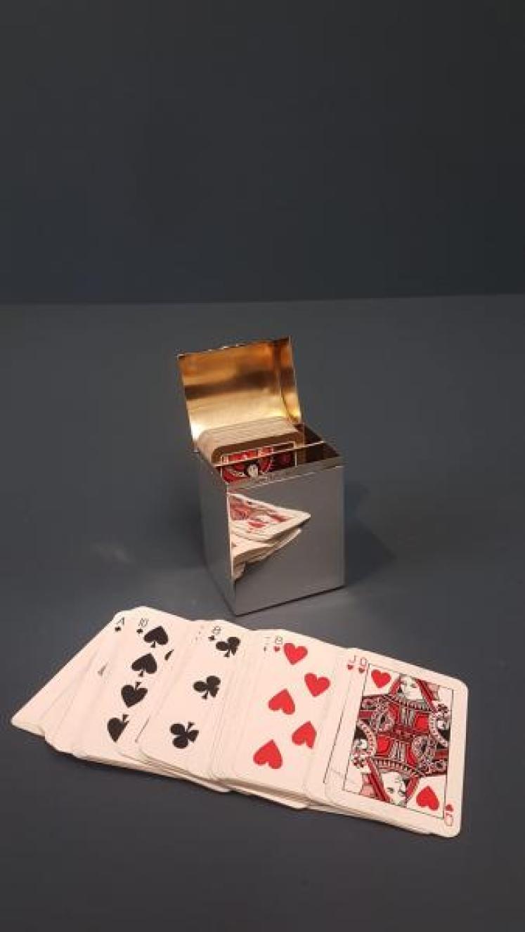 Silver Card Box with Playing Card - Image 4